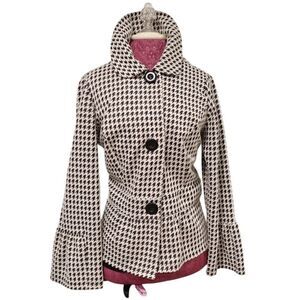 NY Collection Women's 1X Herringbone n Gold Crop Blazer